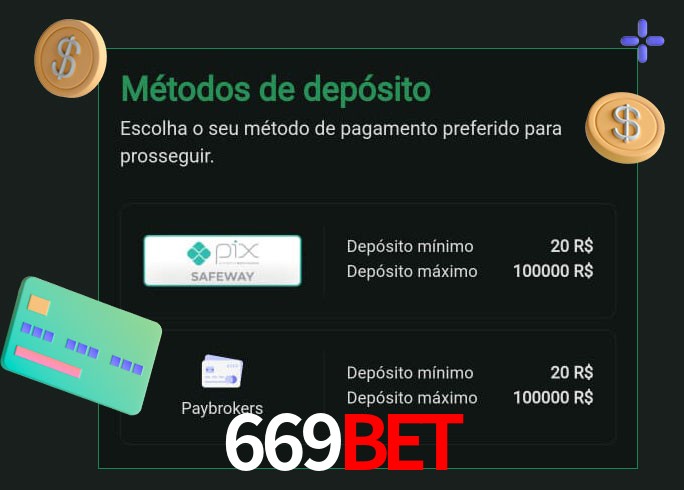 O cassino 669BETbet oferece uma grande variedade de métodos de pagamento